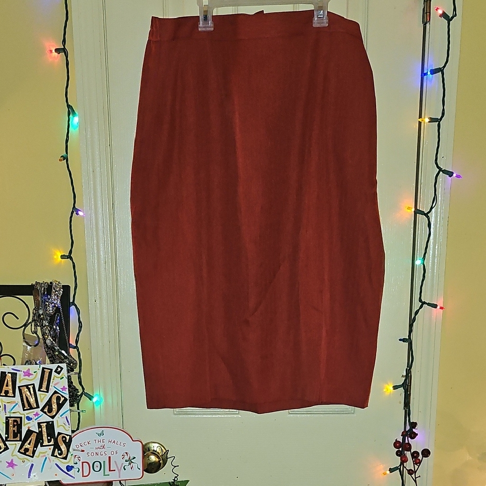 Sag Harbor Women's Red Pencil Skirt